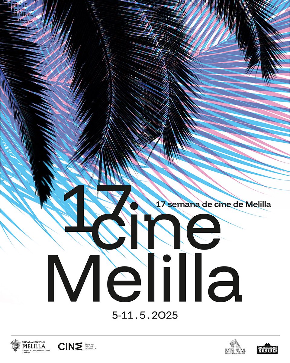 Comienza la cuenta atrás…🍿

Presentamos el cartel oficial de la 17 Semana de Cine de Melilla 🎬🌴

Síguenos pero no perderte cómo el cine conecta con la identidad, la cultura y el futuro de Melilla. 🎞️

¡El cine nos une, nos inspira y nos transforma! 🎬✨