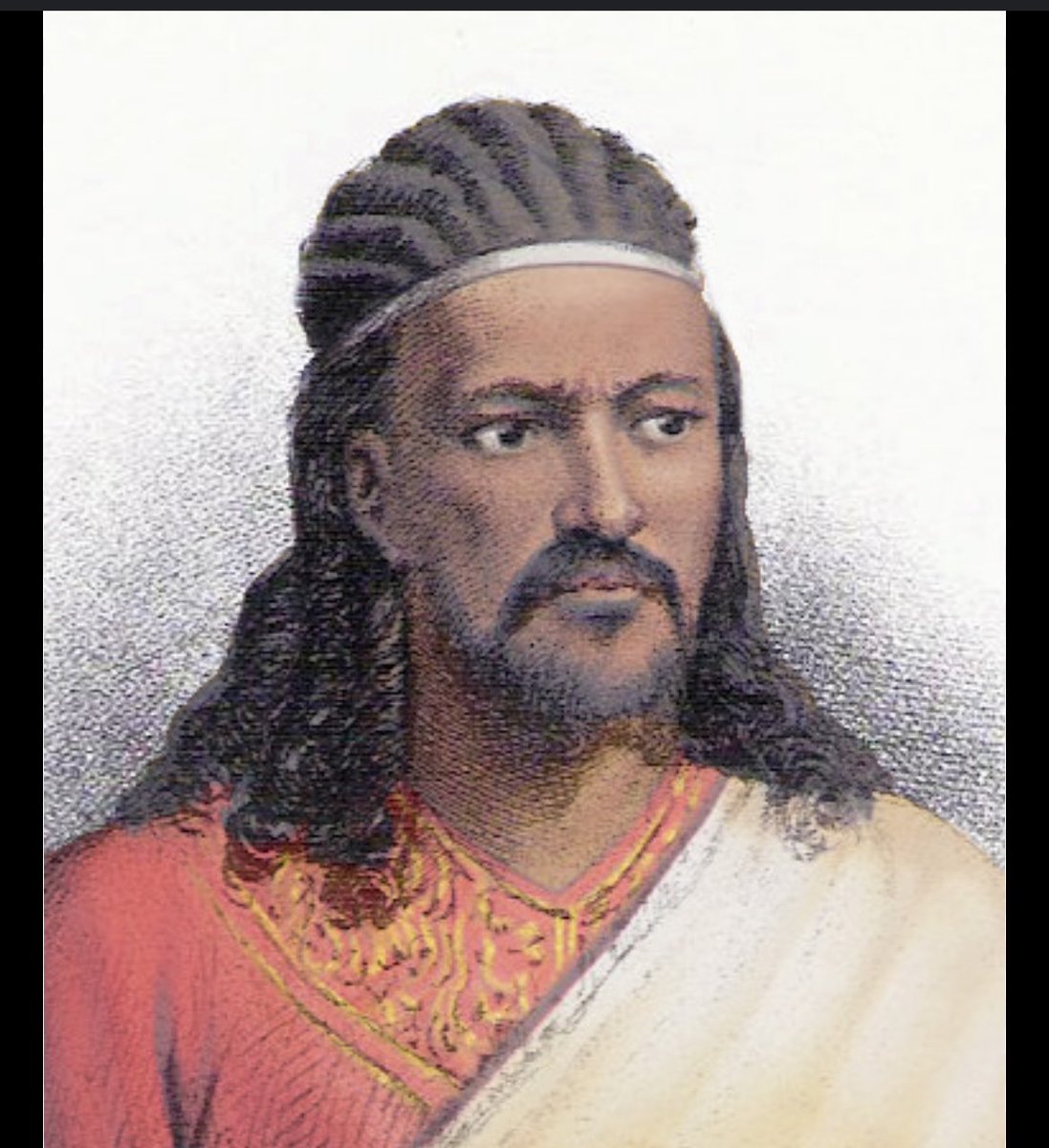 Emperor Tewodros II physical appearance as described by Henry dufton