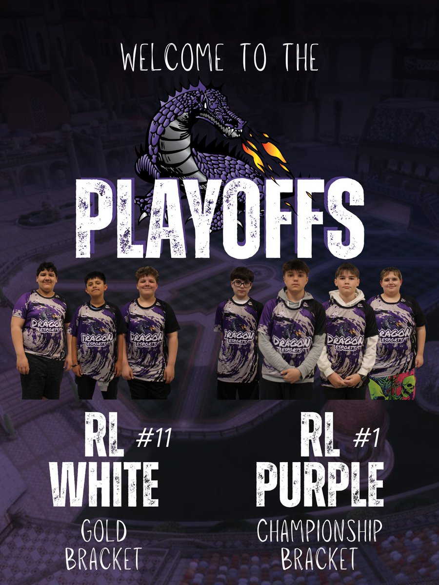 Playoff bound again!  Both Rocket League teams qualified for the <a href="/MSELesports/">Middle School Esports League</a>  Spring Major Rocket League 3v3 playoffs!  RL White is seeded #11 in the Gold Bracket and RL Purple is seeded #1 in the Championship bracket.  Let's go! <a href="/JoinGenEsports/">Generation Esports</a> <a href="/DragonActivity/">Pittsburg Dragon Activities</a>
