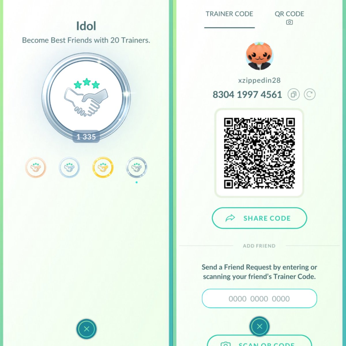 830419974561
Looking for 20-30 new friends. People who open gifts preferably 🙏🏼😀
Retweets appreciated 🫡
#PokemonGo #PokemonGoApp #PokemonGOfriend #PokemonGOfriends