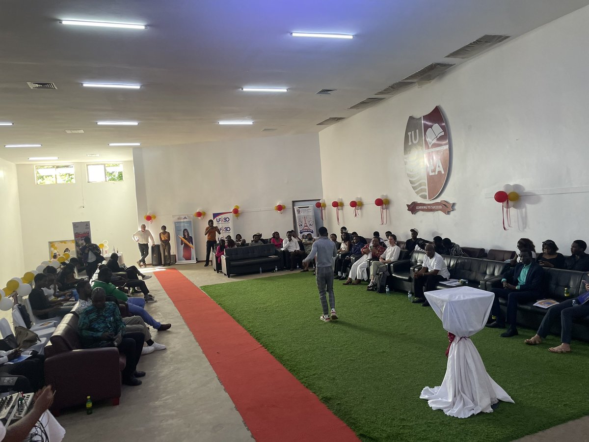 KaguConstantin's tweet photo. This launch of @frenchlanguagec has just happened today at @iuea_uganda in the presence of @FrenchEmbassyUg @ProfsFLEouganda  @AFKampala @CampusFranceUg @FranceAlumniUG. Thanks for all collaborations we are open for. @FrancophonesUG 🍾. Vive francophonie 🎊 https://t.co/nuPgXYIxoC