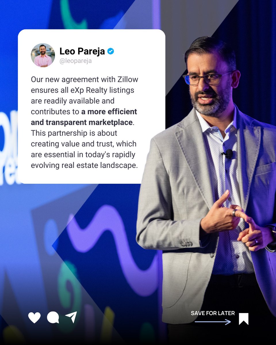 eXpRealty's tweet photo. The days of hidden listings are over. eXp is the first major brokerage to say If a home's being marketed, it's being shared with everyone.

Let's raise the bar - together. 

#eXpProud #ConsumerFirst #WhereTheProsGoToGrow #WhereTeamsGoToGrow #TransparencyMatters https://t.co/SSqbUCyNws