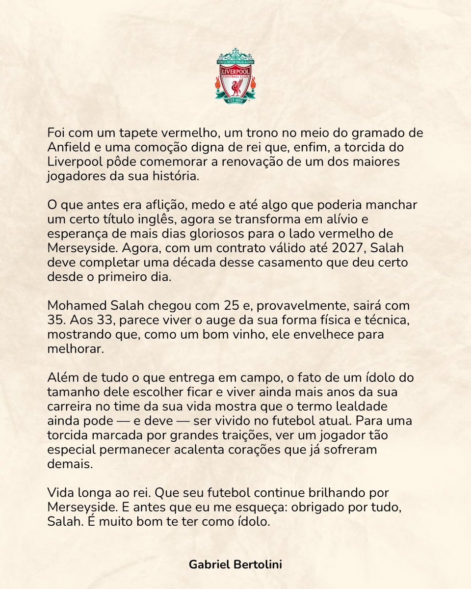 gc_bertolini's tweet photo. Mohamed Salah fica…, ufa!
#Liverpool #Salah #LFC #YNWS https://t.co/sCJzZW2ZIH