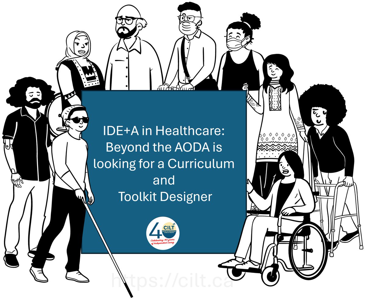 Reposting Curriculum/Toolkit Designer posting for our IDE+A in Healthcare Project. We seek a designer with lived experience at intersection of disability &amp; BIPOC identities to co-develop &amp; deliver accessibility training tools to healthcare providers. Link: cilt.ca/idea-is-lookin…