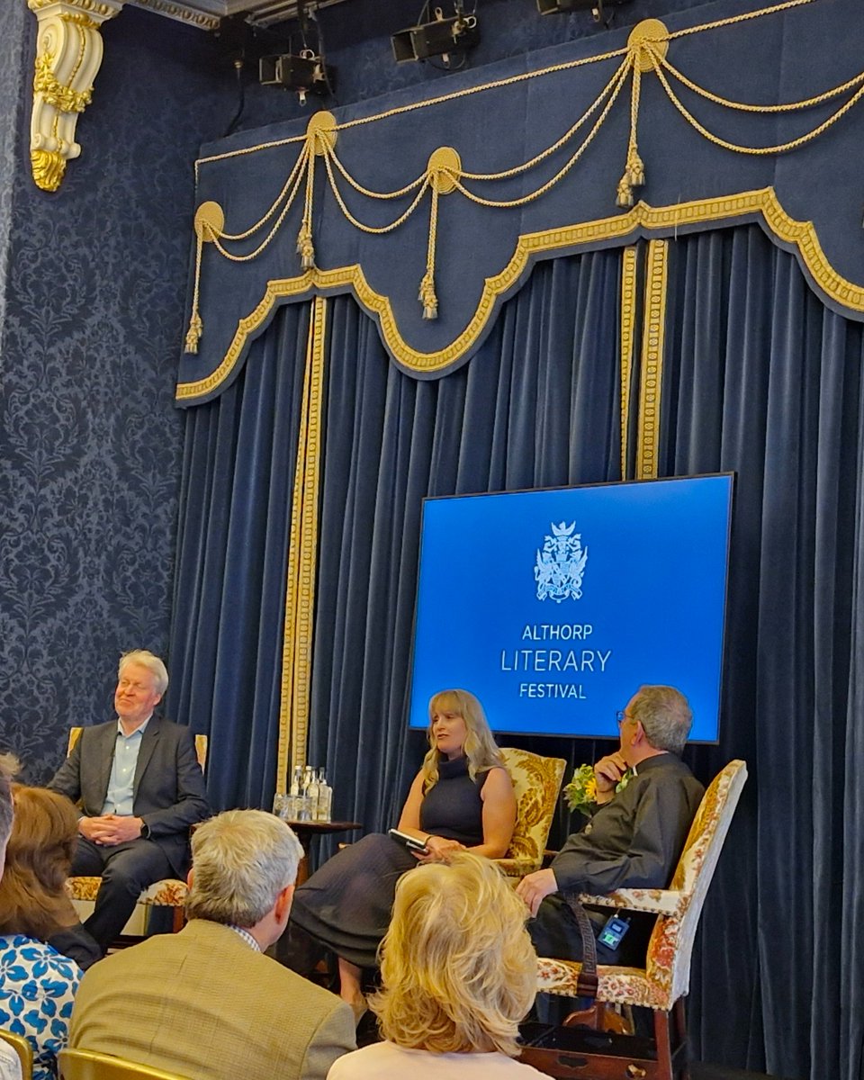 A very entertaining evening <a href="/AlthorpHouse/">Althorp</a> earlier.
The last ever Rabbit Hole Detectives took place in the very house it all started. 
Made me laugh to hear it was almost called The Boff, The Prof and the Toff. 🤣🤣🤣
It's been a very entertaining series. 
Conservation@althorp.com