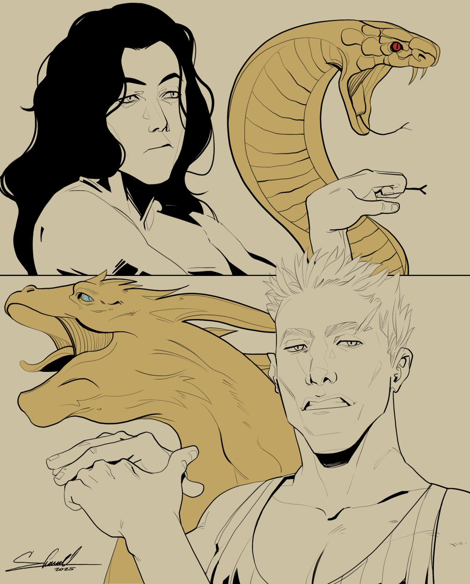 5\5
Мне показалось, что сероволкам не хватает в пару чешую :з 

#bubble #золотаячешуя #вадимдракон #алтандагбаев #дракиолусы