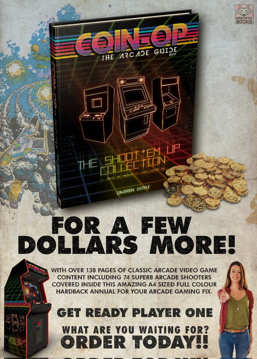 Coin-Op: The Arcade Guide - Shoot'em Up Collection annual 
74 classic shooters inside with only 50 copies left in stock 

👇 Grab a copy 👇
 tinyurl.com/2vsy6vx4

#arcade #books #booksky #shmups #annualbook #coinop #1980s #1990s #2000s