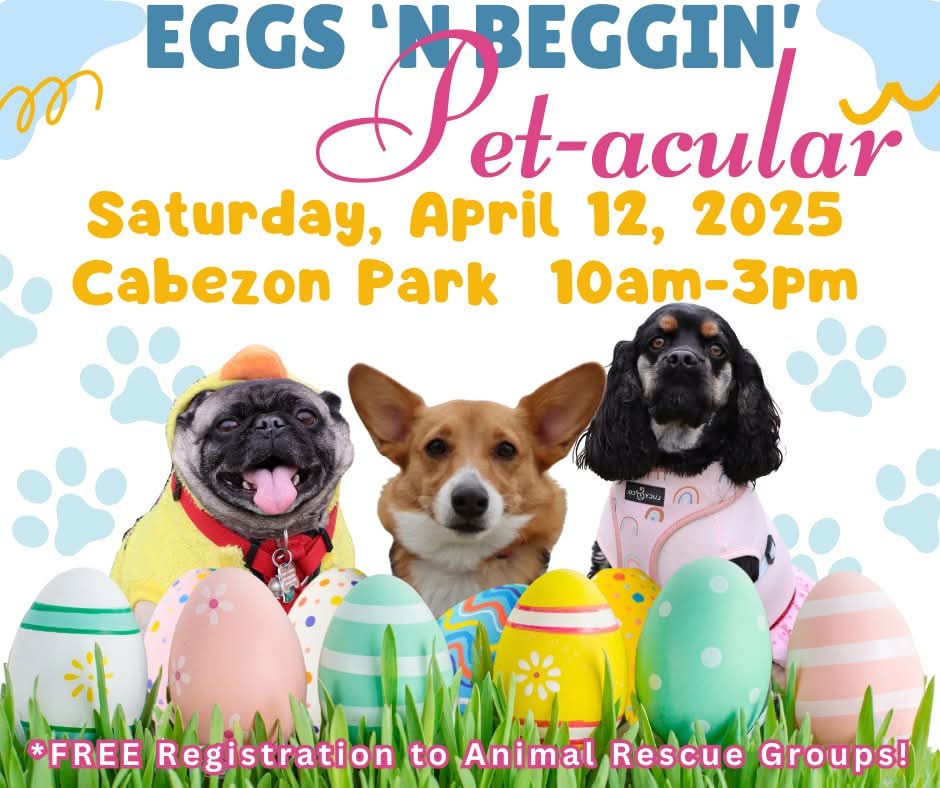It's happening tomorrow at Cabezon Park! Don't miss the Eggs N Beggin event. Saturday, April 12th. I'll see you there! And as always, please share.