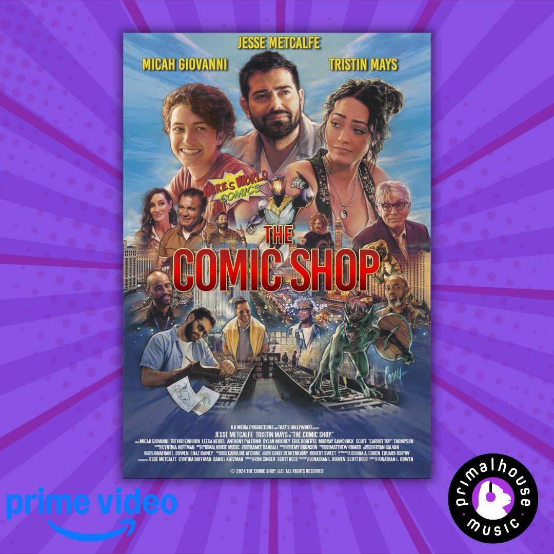 PrimalhouseM's tweet photo. The Comic Shop is now available to stream on Prime Video, Apple TV, Google/ YouTube Movies, and more! Our team worked on the music, music supervision, and music editing and we are very excited to see it in the world. Check it out!
#thecomicshop #primevideo #primalhousemusic https://t.co/vOrjnWVBEc