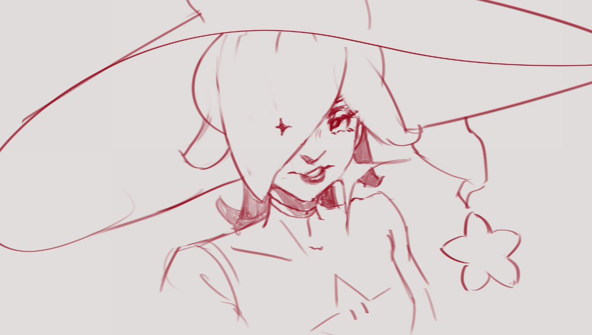 Sketchy MotoGP/F1 Rosalina with a witch hat ✨️