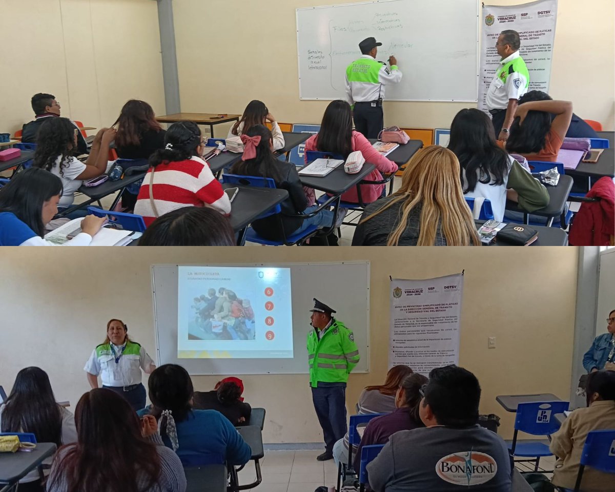 ssptransitover's tweet photo. #Entérate 📣 Comprometidos con la seguridad vial, impartimos pláticas en escuelas de nivel preescolar, básico y superior 🏫 de #RíoBlanco #Atzalan y #Orizaba contribuyendo al fomento de una mejor cultura vial.

#SSPVER 🚔
❤ Nuestra Misión es Preservar tu Seguridad.👮🏻👮🏻‍♂️ https://t.co/PgEi1N4GuG