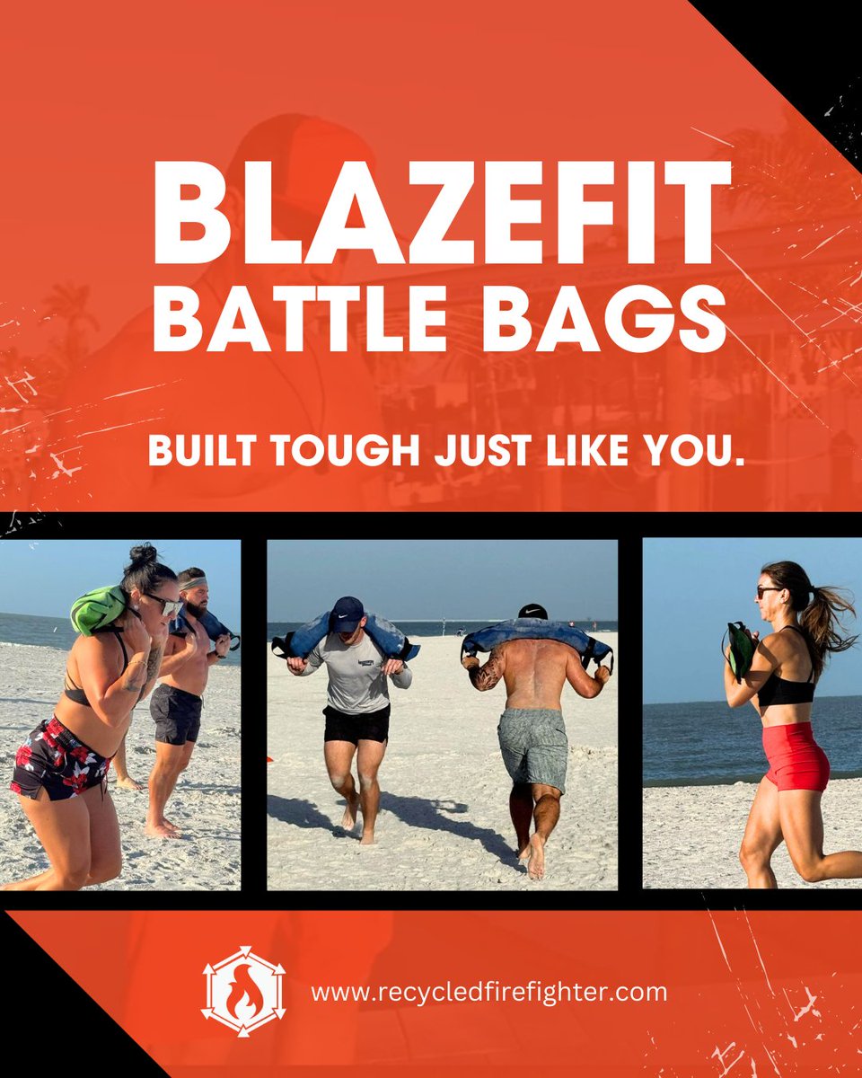 RecycledFF1's tweet photo. Built to withstand anything 🏋️‍♂️

💪 BlazeFit Battle Bags: fire hose sandbags that are tough, durable, and built for peak performance. 

Take your training to the next level! Shop now.
https://t.co/TRO0tsi9wo #RecycledFirefighter #MadeInUSA #BattleBags #SandBags #HIIT https://t.co/sKD01hWkms