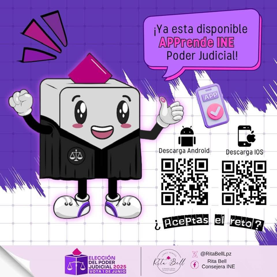 Ana Luisa Ordóñez Serna (@analuisaordezs1) on Twitter photo ✳️✳️Descarga APPrende INE, una Aplicación móvil en la que podrás aprender sobre la Elección Judicial a través de trivias.
Disponible aquí: 📲
Android goo.su/vfEDE
IOS goo.su/47zU80
¡Vota de manera informada! 🙂
<a href="/CJF_Mx/">CJF</a> <a href="/SCJN/">Suprema Corte</a> <a href="/GobiernoEdoChih/">Gobierno de Chihuahua</a> <a href="/UACHMx/">UACH</a> ✳️✳️Descarga APPrende INE, una Aplicación móvil en la que podrás aprender sobre la Elección Judicial a través de trivias.
Disponible aquí: 📲
Android goo.su/vfEDE
IOS goo.su/47zU80
¡Vota de manera informada! 🙂
<a href="/CJF_Mx/">CJF</a> <a href="/SCJN/">Suprema Corte</a> <a href="/GobiernoEdoChih/">Gobierno de Chihuahua</a> <a href="/UACHMx/">UACH</a>