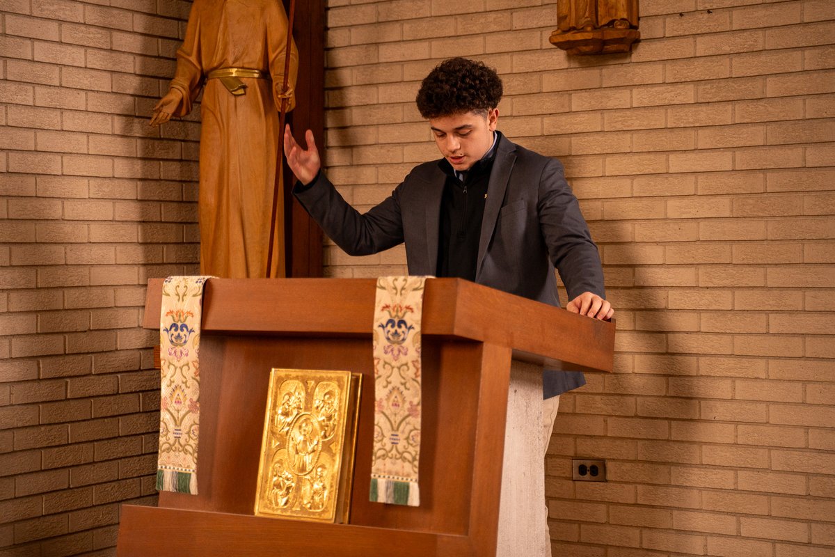 IonaPrep's tweet photo. This afternoon, as our Gaels get ready to begin their Holy Week break, students from Mr. DeBiase and Mrs. Gallino’s theology classes gathered in the school chapel to pray the Stations of the Cross — a moment of reflection and faith before the days ahead.

#InvestInspireIgnite https://t.co/QI6Vj7fhv9