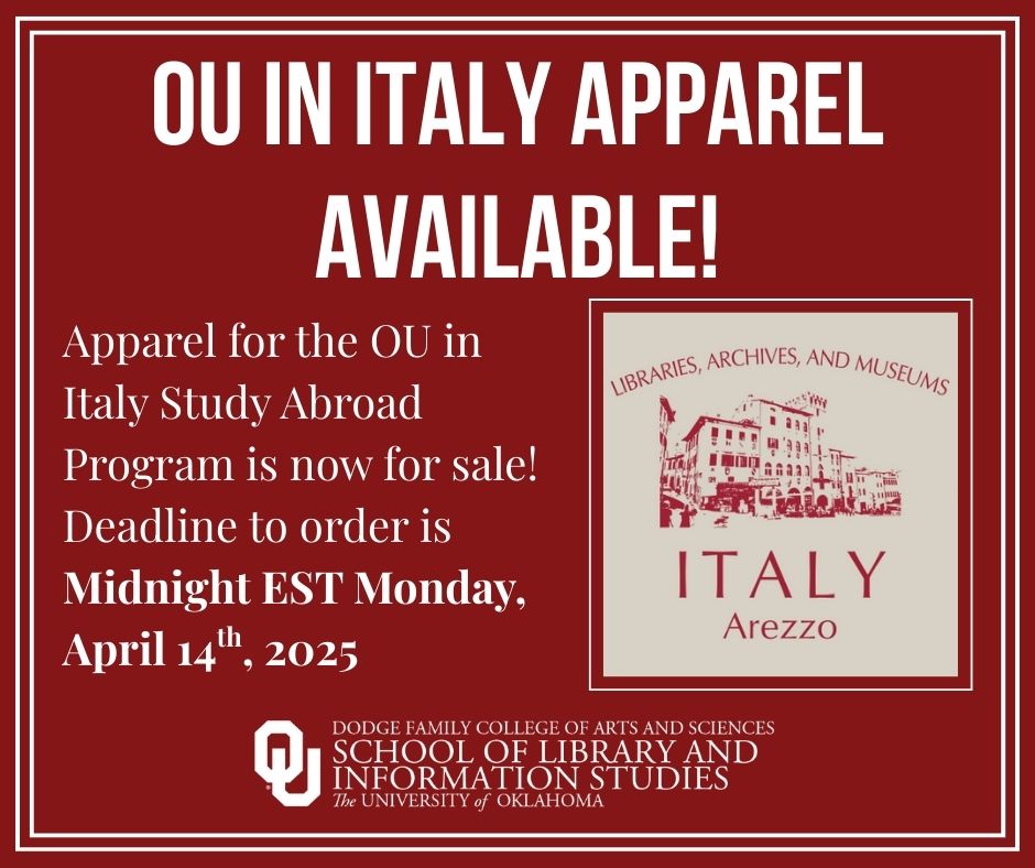 Apparel for the OU in Italy Study Abroad Program is now for sale!
Deadline to order is Midnight EST Monday, April 14th, 2025. Order here: undergroundshirts.com/groups/dfcas-s…
