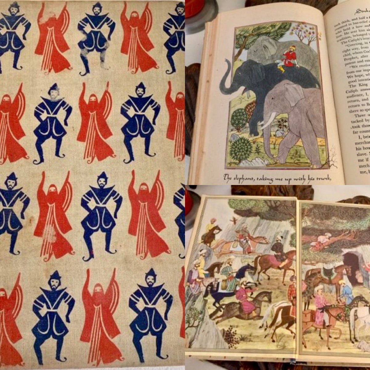 Kerria's tweet photo. My lovely 1946 edition of Arabian Nights illustrated by Earle Goodenow. https://t.co/10FcwTNjW5