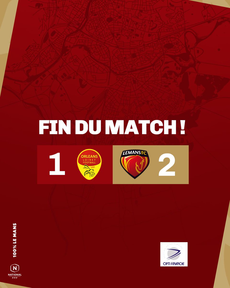 #USO𝐋𝐌𝐅𝐂 1️⃣-2️⃣

⏱️ 90' | Nico stoppe le penalty d'El Khoumisti et M. Giorgetti met un terme à cette rencontre ! 𝗩𝗜𝗖𝗧𝗢𝗜𝗥𝗘 ! Quel match de nos Manceaux devant un parcage en feu 😍 On continue !!!

⚽ Vula
⚽ Gueye
⚽ Kocik !!

#AllezLEMANSFC 🔴🟡