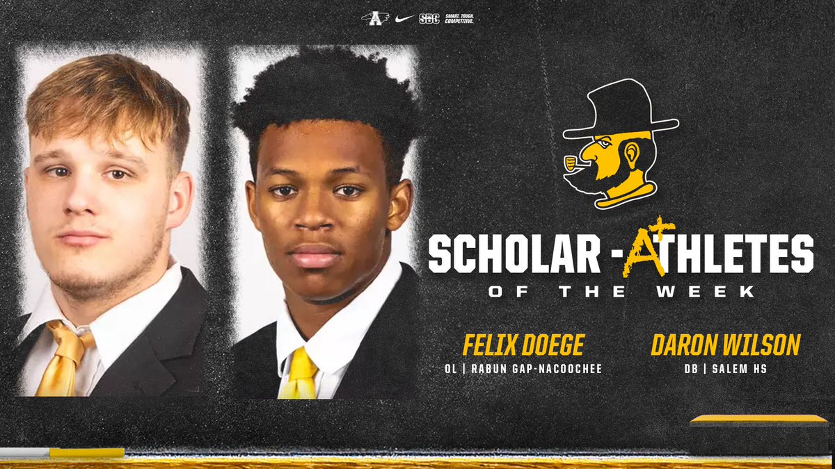App State Football (@appstate_fb) on Twitter photo ๐ฆ๐ฐ๐ต๐ผ๐น๐ฎ๐ฟ-๐๐๐ต๐น๐ฒ๐๐ฒ๐ ๐ผ๐ณ ๐๐ต๐ฒ ๐ช๐ฒ๐ฒ๐ธ
<a href="/DoegeFelix/">Felix Doege ๐ฉ๐ช</a> and DaRon Wilson have been crushing it in the classroom ๐
#GoApp ๐ฆ๐ฐ๐ต๐ผ๐น๐ฎ๐ฟ-๐๐๐ต๐น๐ฒ๐๐ฒ๐ ๐ผ๐ณ ๐๐ต๐ฒ ๐ช๐ฒ๐ฒ๐ธ
<a href="/DoegeFelix/">Felix Doege ๐ฉ๐ช</a> and DaRon Wilson have been crushing it in the classroom ๐
#GoApp