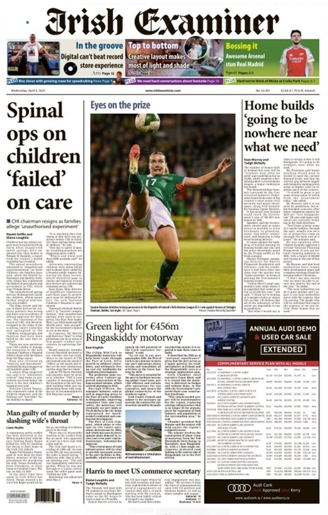 Want a quick look at what the Irish newspapers are saying each morning?

I’ve created a WhatsApp channel (whatsapp.com/channel/0029Vb…) called “Irish Papers (Front Page)” where I post images of the front pages of all the major Irish newspapers daily, around 7am.

Please reshare.