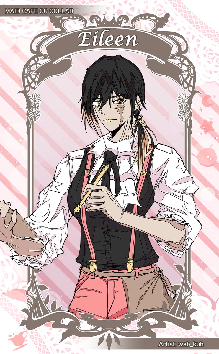 KTY_Collab's tweet photo. Our Manager Eileen and butler Noir is recommended by @wab_kuh 
#oc #collab #maidcafe #visualnovel https://t.co/HXaucB1MCD