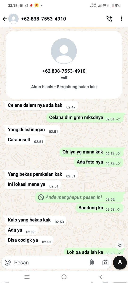 Cyhptr's tweet photo. Bantu serang dong nomer ini dia mempermainkan orang jualan, fetish yang aneh -, -
Daftarin aja pinjol / apa gitu kerjain dia guys makasih https://t.co/4Vg1pI6gDf