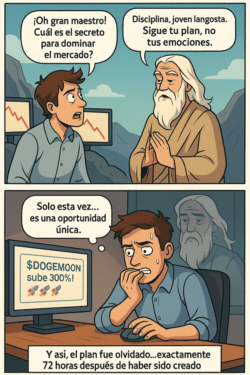 albareda_albert's tweet photo. 📈💸 “Disciplina ante todo” —dijo, justo antes de meterle todo al nuevo token de moda porque “esta no se repite” 🚀🐶

Invertir no es solo comprar… es aguantar la tentación 😅

#Trading #Inversiones #DisciplinaFinanciera #CriptoLocura #EducaciónFinanciera #AlbertAlbareda  🧠📉 https://t.co/7b3VYZywFy