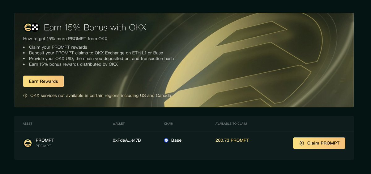 xzeinnay's tweet image. my $prompt social task allocation

❗️import your wayfinder turnkey wallet into rabby and claim❗️

whoever did all the tasks and farm Kaito AI got 308 $prompt !

link to claim - cache.wayflnder.io/claim-prompt

congrats