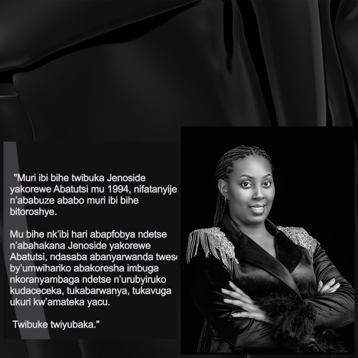 paccy_rwanda's tweet photo. #Kwibuka31 

Twibuke Twiyubaka 
Mpore Rwanda 
🩶🖤

#NeverAgain https://t.co/wAzvHaXhHJ