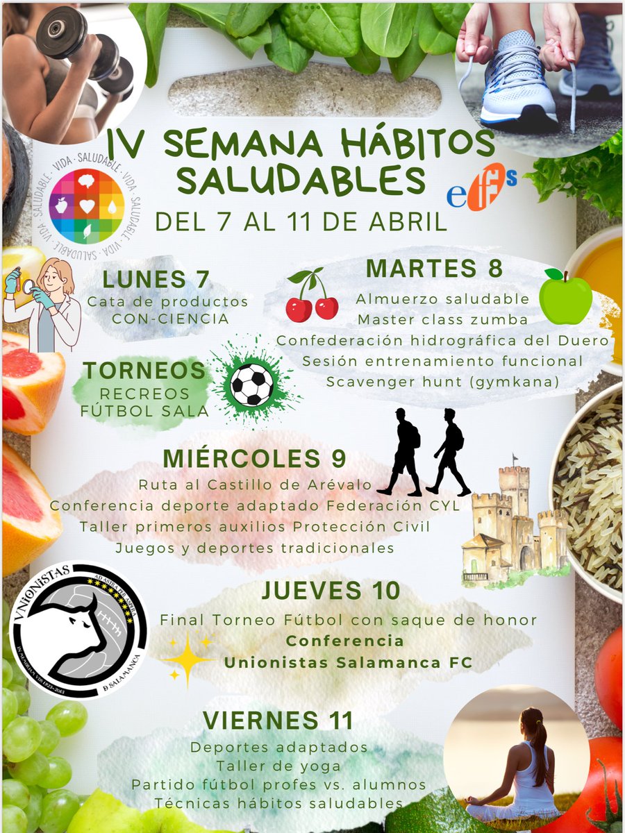 EulogioIES's tweet photo. 🍏 Semana de hábitos saludables 🏋🏼 https://t.co/eT7pUEJxVa