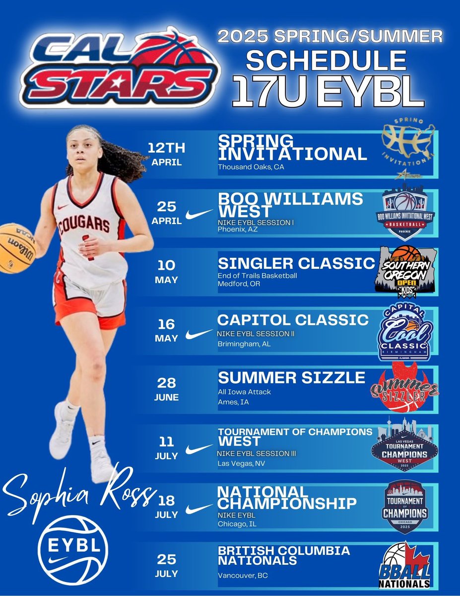 Sophia Ross (@sosofresh23) on Twitter photo Excited for my last aau season! Come check me out!!! 
Calstars 17 EYBL Schedule ⬇️
<a href="/CalStars/">CalStars</a> <a href="/KellySopak/">Kelly Sopak</a> 
#onetwostars #nikegirlseybl #sosofresh Excited for my last aau season! Come check me out!!! 
Calstars 17 EYBL Schedule ⬇️
<a href="/CalStars/">CalStars</a> <a href="/KellySopak/">Kelly Sopak</a> 
#onetwostars #nikegirlseybl #sosofresh