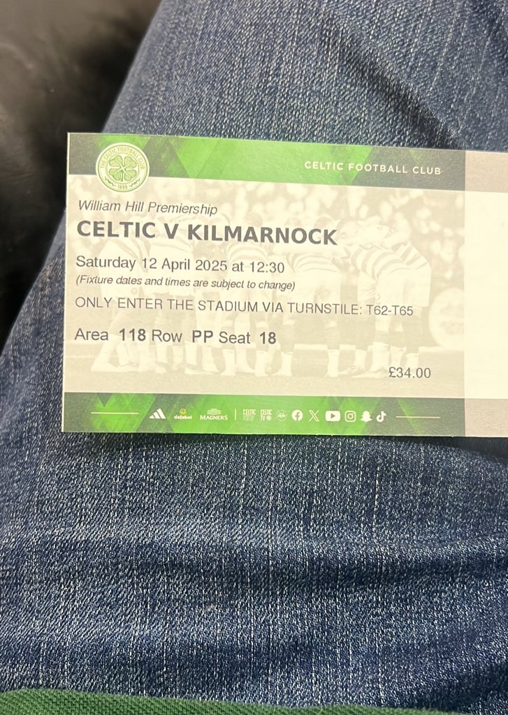 rsrichy's tweet photo. @SparesCeltic  I have one spare for tomorrow, meet at The oak bar on Springfield Road or at the ground from 10.30, FV https://t.co/gO8vggX4Vp
