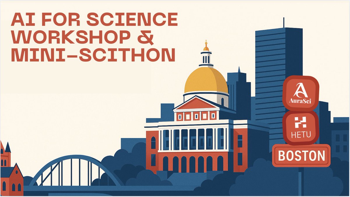 Aura_Sci's tweet photo. AI for Science Workshop & Mini-Scithon
From ideas to paper drafts — co-create the future of research with AI.

🚀 Keynotes, group sprint & demo
👉 https://t.co/JCpywOYQrv
🗓️ April 16th | 4–7 PM

Hosted by @Aura_Sci & @hetu_protocol 
#DeSci #AIforScience #OpenScience #ResearchAccelerated