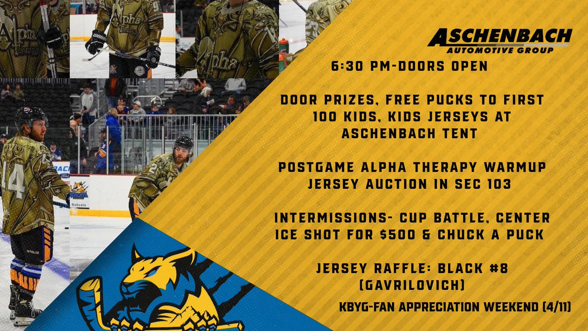 BRBobcatsHKY's tweet photo. Night 1 of Fan Appreciation Weekend is action-packed and fun-filled! Get some respite from the rain and read up on all you need to #KnowBeforeYouGo to #HitachiEnergyArena for tonight's barnburner! #ClawIntoThePlayoffs #ThisIsRoarCounty #RoarWithUs https://t.co/6ksYmO0hWB