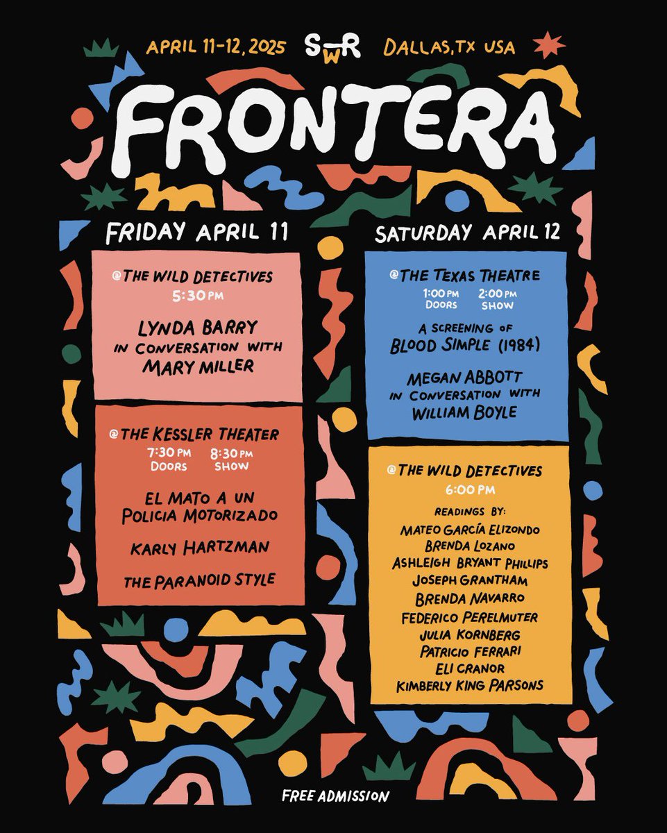 sylviageorgina's tweet photo. Hoy inicia el festival Frontera organizado por @SouthwestReview . Dos días de música, cine, cómics, literatura y pachanga. Estará increíble 🔥🏇 https://t.co/vIgI8HlY7G