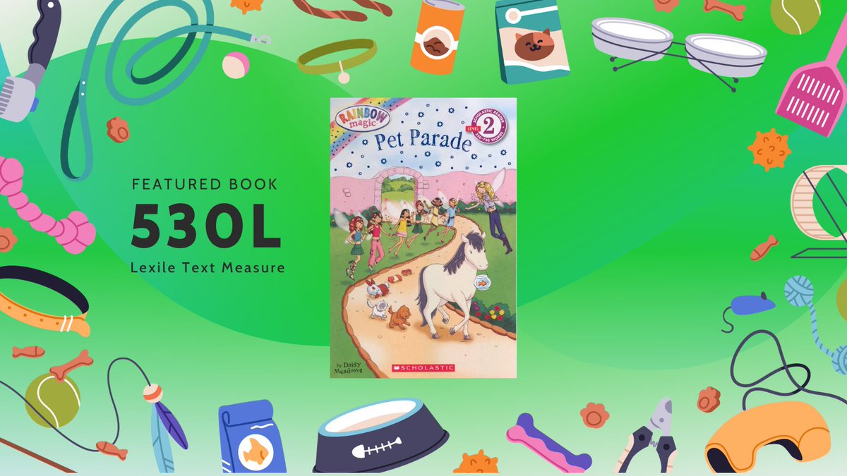 🐾📚 It’s #NationalPetDay! Celebrate with Pet Parade (530L) by Daisy Meadows — a magical tale full of furry fun!

Find this book and more with #FindABook on the Lexile &amp; Quantile Hub, and match your reader’s level and love for pets! 🐶🐱💫