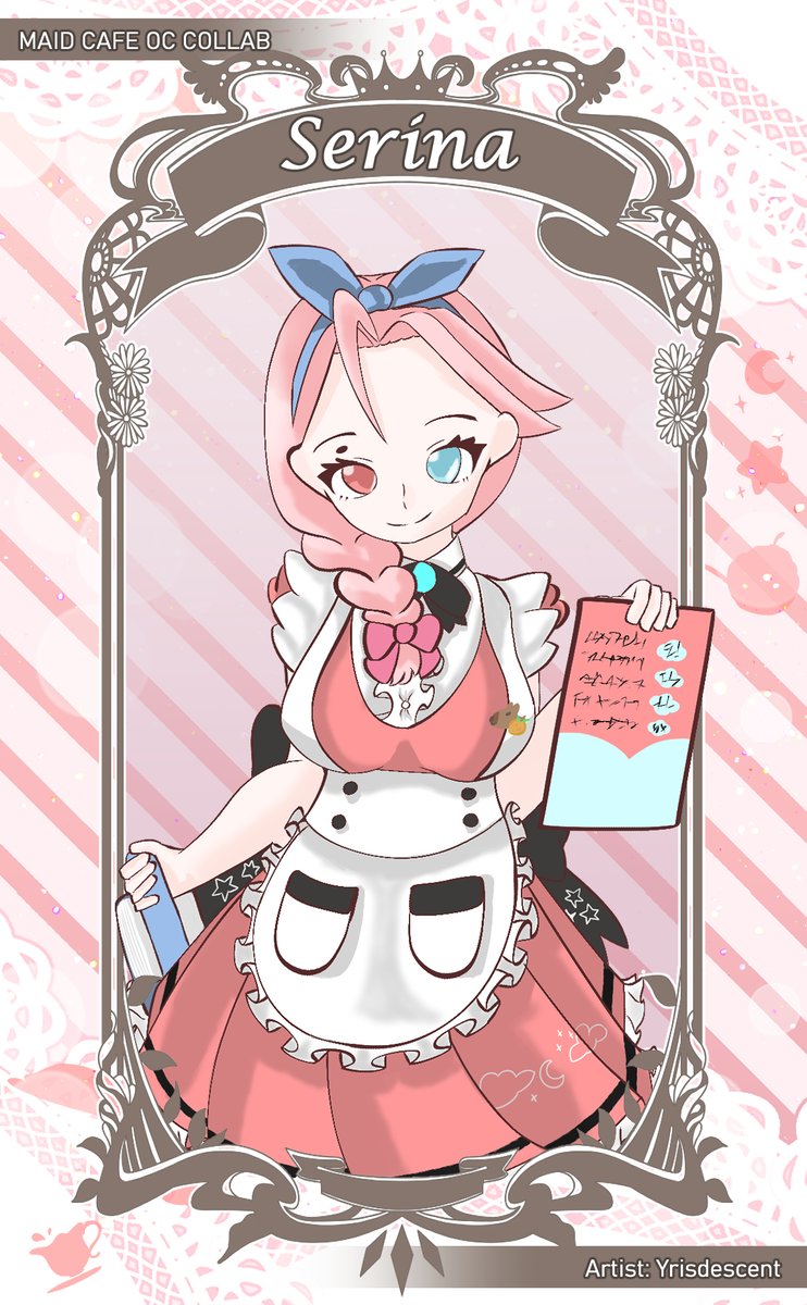 KTY_Collab's tweet photo. Our next maid in flyer duty is Serina by @Yrisdescent 
#oc #collab #maidcafe #visualnovel https://t.co/ouIFWkJfoG