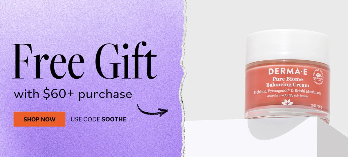 EverythingEnch1's tweet photo. [AD]➡️ Get 𝐅𝐑𝐄𝐄 𝐆𝐈𝐅𝐓 with $60+ purchase at Derma E ! Use code - 𝐒𝐎𝐎𝐓𝐇𝐄 😍.

𝐒𝐇𝐎𝐏 𝐍𝐎𝐖 👉🏻 https://t.co/7v9vYUrQTj
.
.
.
#dermae #freegiftwithpurchase #skincaredeals #skincareoffers #april2025 #apriloffers #AprilDeals #springsale #affiliatelinks https://t.co/tsozSp0rDL