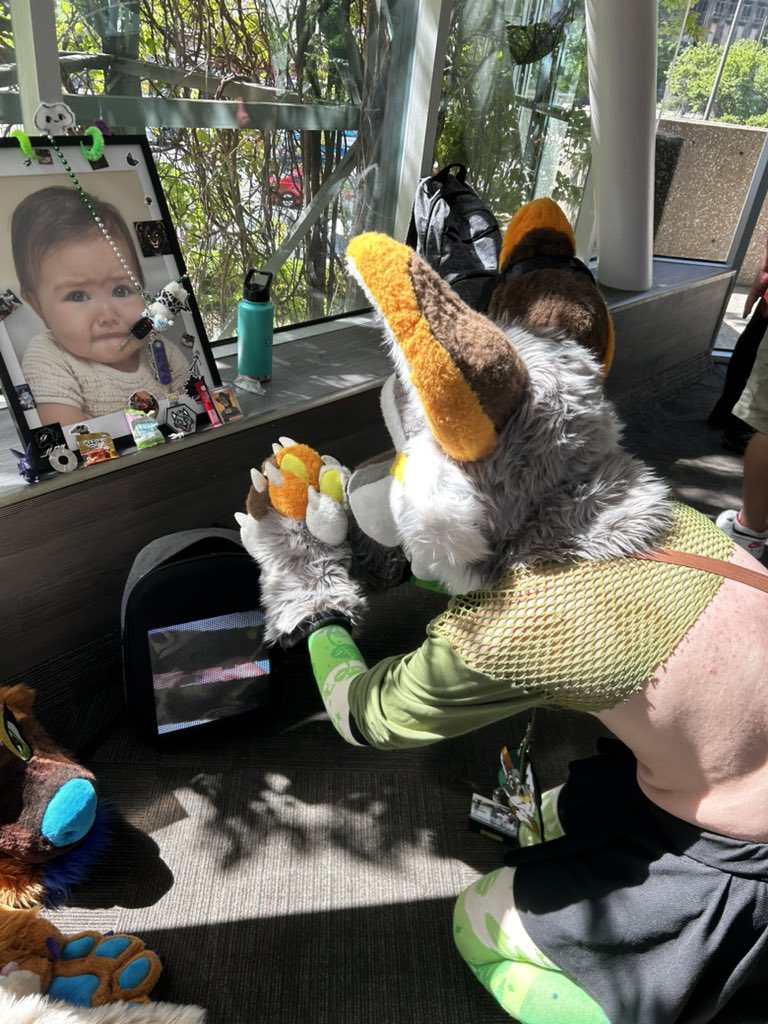 BridgerdaYote's tweet photo. I found the a holy shrine to the #TFFBABY at #TFF25 https://t.co/XiN6sYCklP