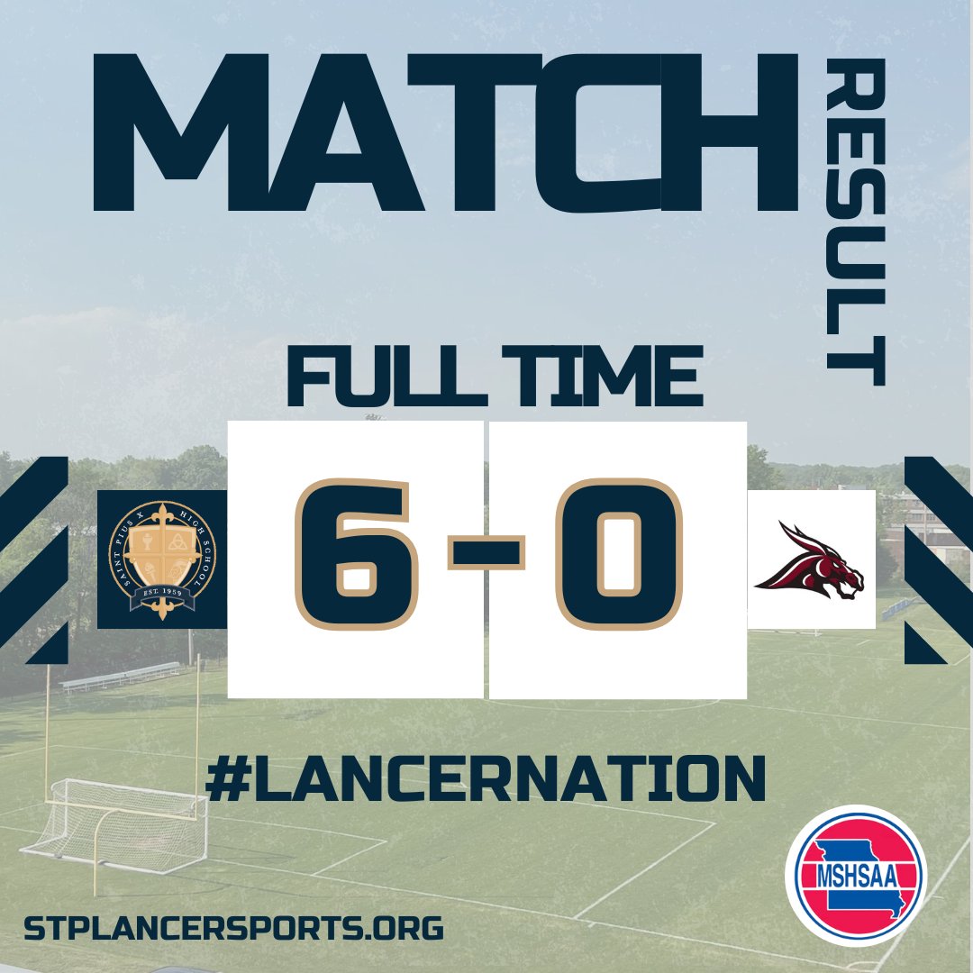 StPXGirlsSoccer's tweet photo. Varsity Lancers conclude a long week with a 6-0 win over Poplar Bluff!

Goals by Flanagan (2), Koepke, Vatterott, Hrdlicka, Bohnert

Assists by E.Miller (2), Koepke, A. Miller, Sanders

Gottman with another Clean Sheet! https://t.co/sQ1YvYkuBP
