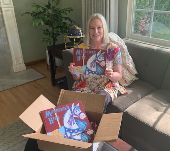 Got my advance reader copies of my next picture book, Maverick's Ride! #horselovers#horsebooks#childrenshorsebooks#kidlit#childrensbooks#carouselbooks