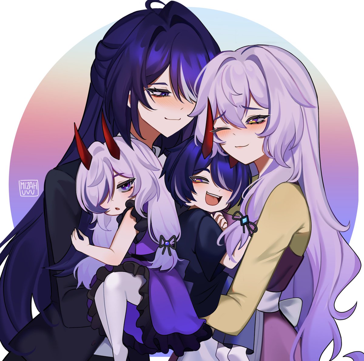 The traditional family 💜🌈
#Acheswan  #HonkaiStarRail #崩壊スターレイル