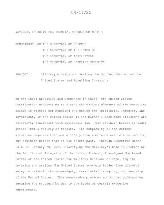 CubanOnlyTrump's tweet image. BREAKING NEWS JUST ANNOUNCED : 🇺🇸President Trump just authorized the military to begin taking control of public land along the U.S./Mexico border.
This is EXACTLY what I voted for🇺🇸 🇺🇸 AMERICA FIRST 🇺🇲 #scubagirl