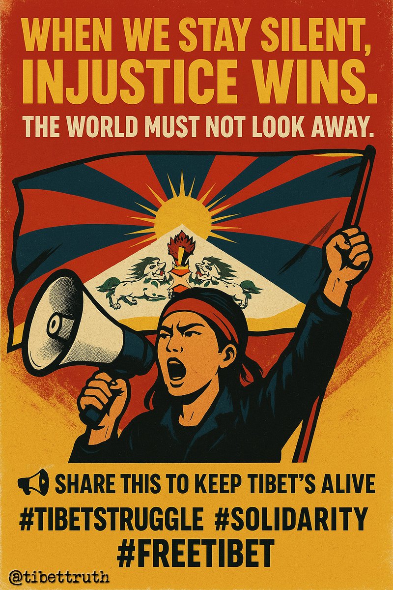 tibettruth's tweet image. 🔥 Why does Tibet matter? Because freedom, culture, and truth should never be silenced. 👁️‍🗨️ Don’t just scroll — stand with a nation fighting for its identity. Every follow is a voice. Every share is solidarity.