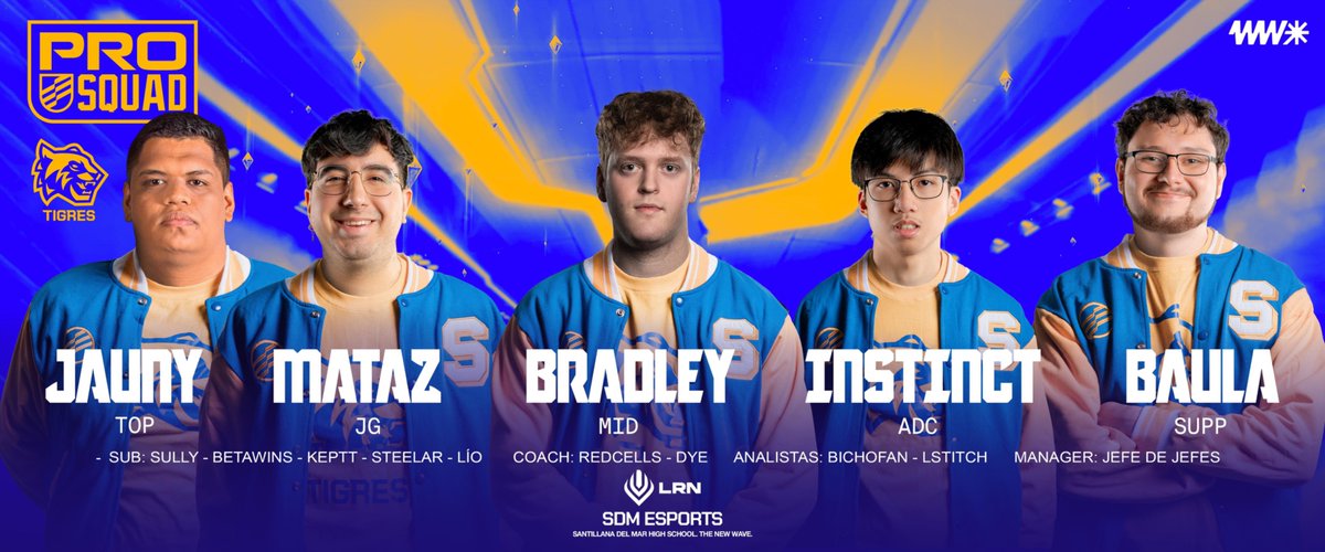 🔥!El nuevo orden ha llegado a la #LRN!🔥
⚡️Jauny
🧠Mataz
🧙‍♂️Bradley
🎯Instinct
🛡️Baula

Con el respaldo de White Wizard Pizza, la magia se cocina dentro y fuera del juego.

#GoTigers #WhiteWizardBuff #TheNewWave #SDMTigres