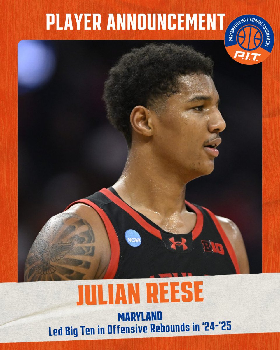 PIT_Basketball's tweet photo. Back to the @bigten, welcoming @TerrapinHoops' Julian Reese (@Reese10Julian) #PIT25 https://t.co/brnmHCJIrm
