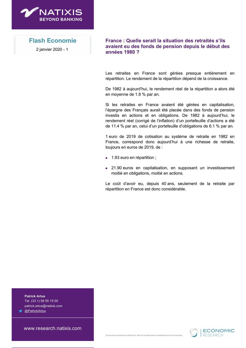 TradeDeOuf's tweet photo. Note de recherche comparant retraite par répartition et retraite par capitalisation. https://t.co/4DXs74EQY3