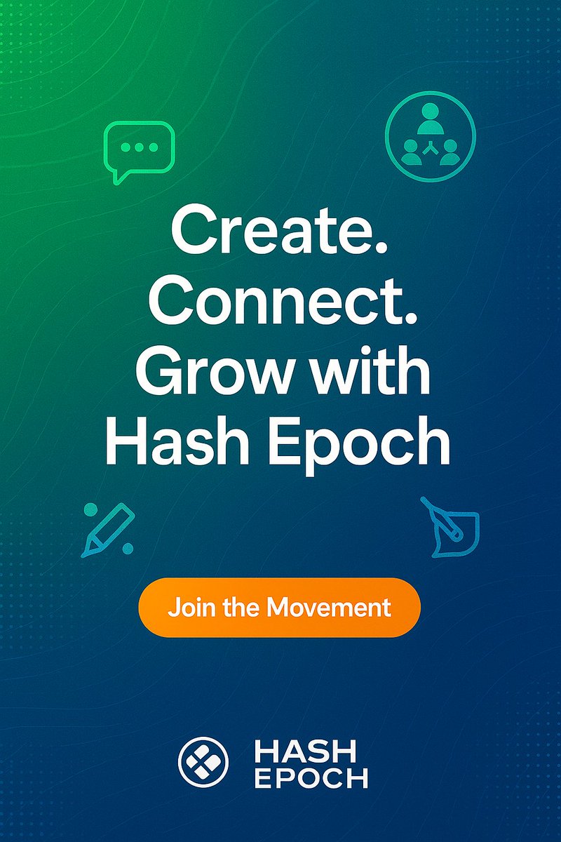 NETWORKBOSS001's tweet photo. Create
Connect
Grow
That’s the HashEpoch Media way
Whether you're a builder, creative, or visionary there’s a space for you to thrive..
Join the movement with @HashEpoch_Media and let’s build Web3 together.
#Web3Community #HashEpoch #BuildTogether #DeFiCreatives https://t.co/VKpexftjVB