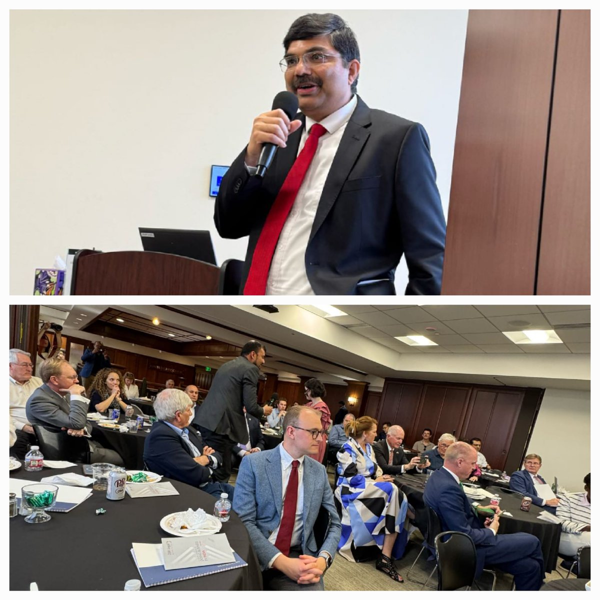 CGISFO's tweet photo. Consul General Dr. K. Srikar Reddy @srikar_koppula  addressed the gathering at Global Gateway: Trade Tracks with India on April 9, 2025, at KeyBank Tower, Salt Lake City.

He spoke about the growing Indian economy, business climate, and investment opportunities. While highlighting the measures taken in recent years by the Indian government to enhance ease of doing business and domestic manufacturing such as PLI Schemes, National Single Window System, Digital Public Infrastructure, Startup India, and AI Mission, he invited Utah entrepreneurs to explore the significant trade, investment, and business opportunities between the US and India.

The event, organized in partnership with the Governor’s Office of Economic Opportunity, Kirton McConkie, and WTC Utah, also featured insightful presentations by Hemang Parekh of DSK Legal and Atul Thakkar of Anand Rathi Financial Services regarding business climate and investment opportunities in India.
@MEAIndia 
@IndianEmbassyUS 
@WTCUtah