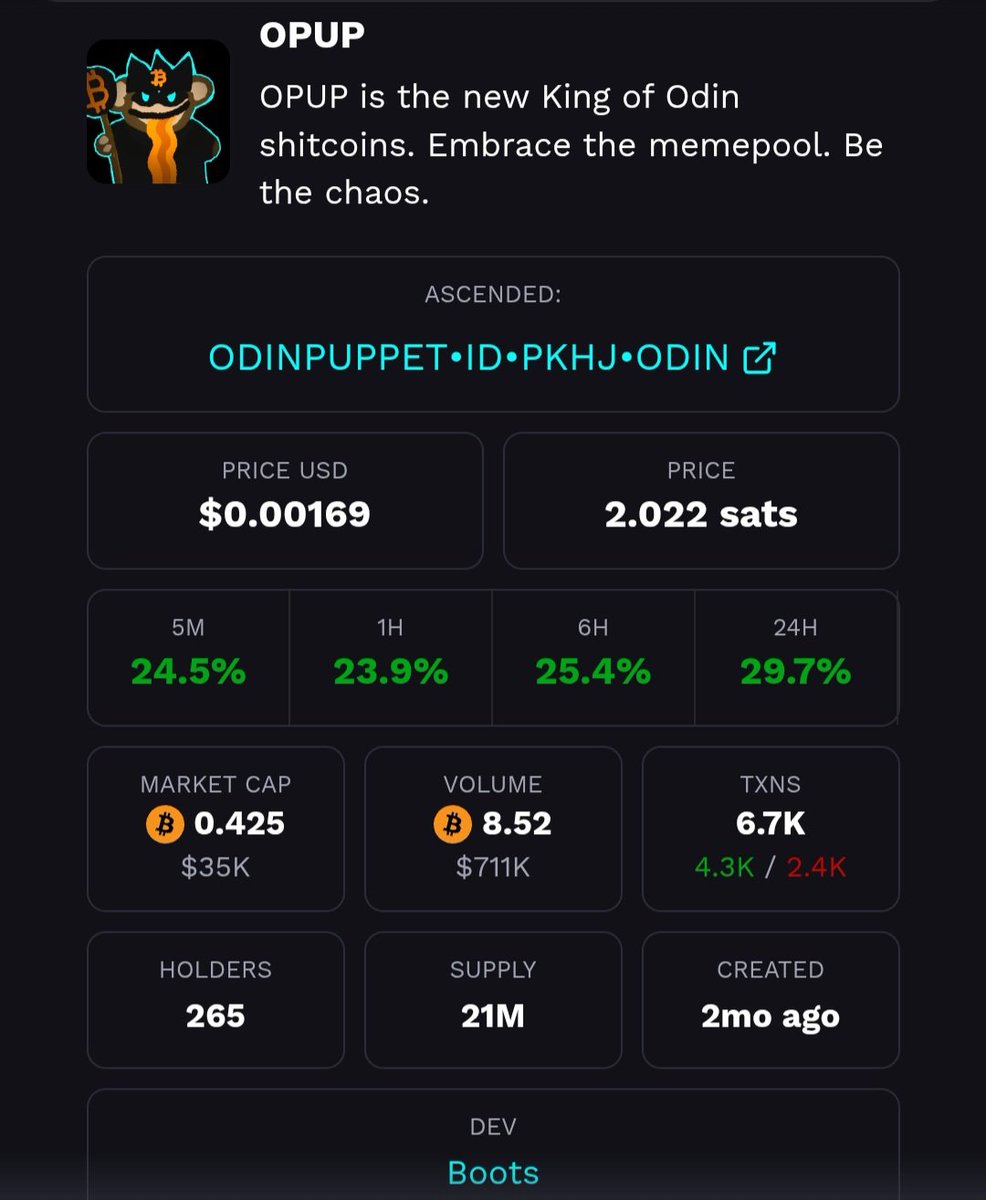 odinpuppet's tweet image. Embrace the memepool. Be the chaos. 

$OPUP