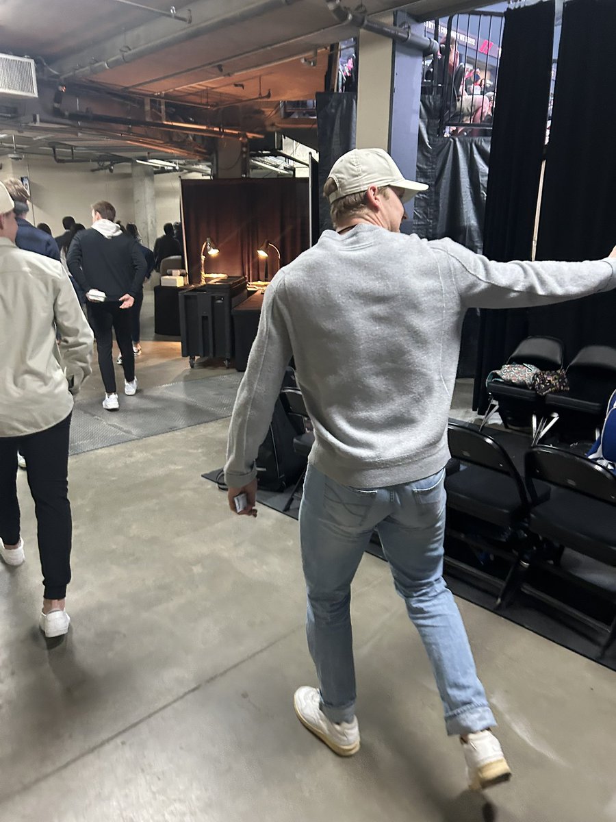 PetersenWill's tweet photo. Avalanche superstars Cale Makar and Nathan MacKinnon are here to support their captain Gabriel Landeskog 😎 https://t.co/7ASZokxDbZ